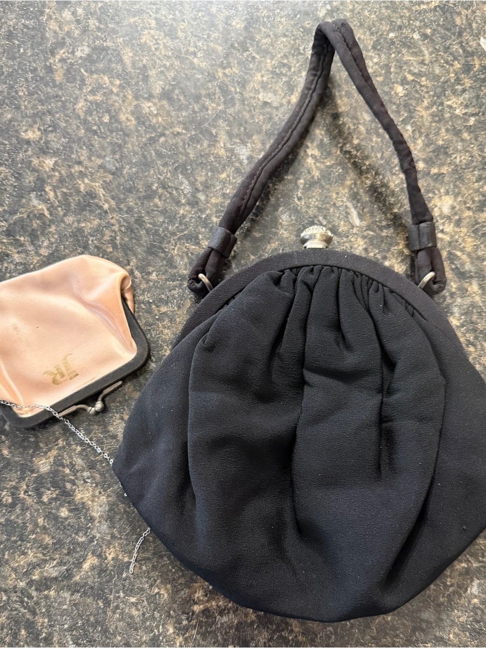 Vintage black handbag
1950s
made by Julius Resnick JR USA